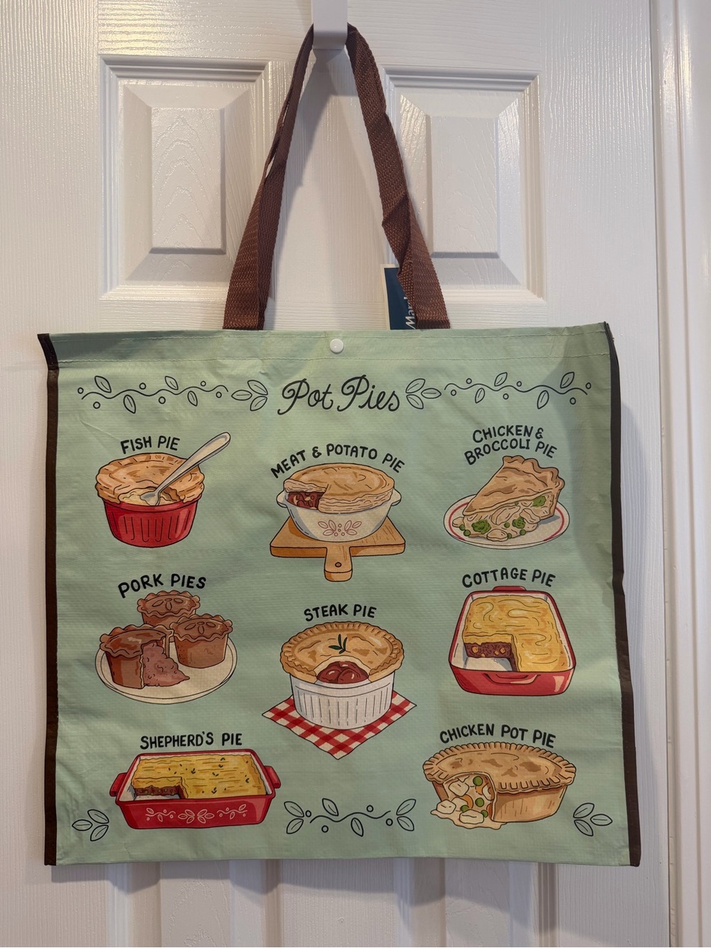 Marshalls/ TJ Maxx Pot Pies Reusable Tote Bag 🥧🍽️🛍️
